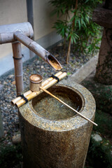 日本のつくばい　和風イメージ