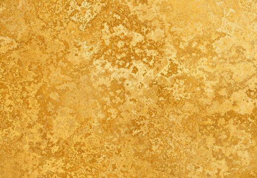 Golden textured paint spotted sponged strokes paper banner design.Shiny yellow textured leaf gold foil texture background.Luxury royal card template.Decor.Decoration.Wall stucco wallpaper.