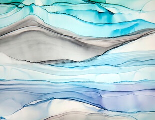 Abstract alcohol ink art drawing background stripes