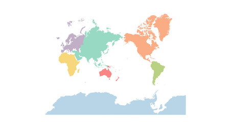 Fototapeta na wymiar World Map「Color Variations」