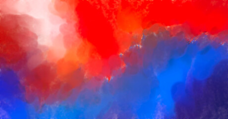 Watercolor brushstrokes. Modern art. Abstract texture. 2d illustration. Expressive handmade watercolors on surface. Colorful backdrop. Multi color backdrop. Contemporary wall art.