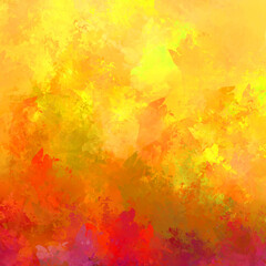 Painted composition with vibrant brush strokes. Textured colorful painting. Paint brushed wallpaper.