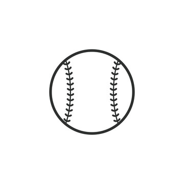 Baseball ball simple outline icon
