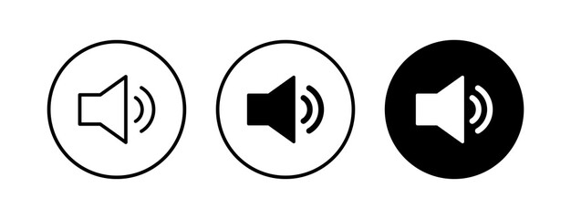 Speaker icons set. Volume icon. Loudspeaker icon vector. Audio. Sound