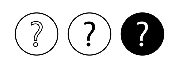 Question Icons set. Question mark sign. help icon. Faq