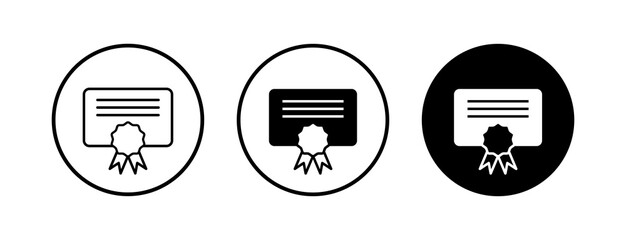 License icons set. Approved or Certified Medal Icon