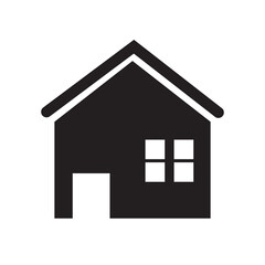 icon vector house or home flat design for app ads web banner button isolated white background.