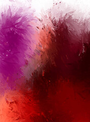 Creative abstract painting. Background with artistic brush strokes. Colorful and vibrant illustration. Painted art