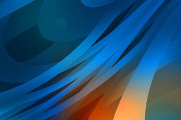 Abstract background with colorful gradient. Vibrant graphic wallpaper with stripes design. Fluid 2D illustration of modern movement.