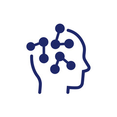 Fototapeta na wymiar neuron connections icon with a head, vector