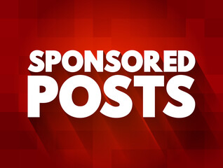 Sponsored Posts text quote, concept background