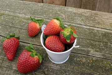 strawberries in a basket