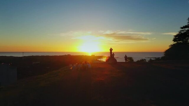 Sunset in Costa Rica on a Viewpoint with friends Tamarindo