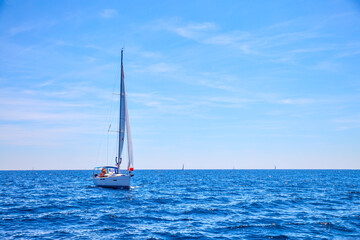 Sailing boat in the sea