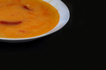 Turkish style flour tarhana soup
