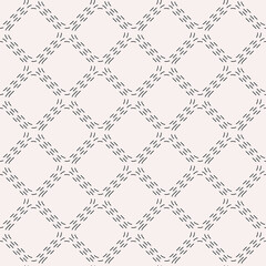 Fototapeta premium Dotted rhombuses ornament. Vector and seamless pattern.