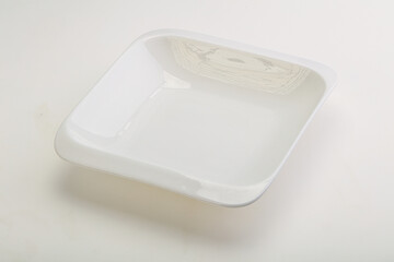 White proclean plate for serving