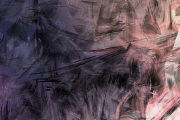 Modern art. Brushed Painted Abstract Background. Brush stroked painting. Strokes of paint. 2D Illustration.´