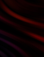 Colorful smooth lines on black background. Liquid and fluid vibrant color waves flowing in the dark. Graphic illustration for wallpaper, banner, background, card, book, cover, poster, banner, brochure