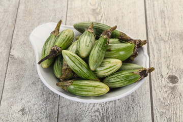 Green asian eggplant