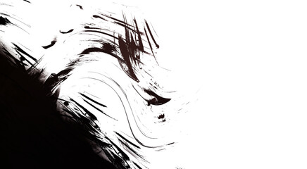 Brushed Painted Abstract Background. Wild chaotic brushstrokes. Strokes of paint. 2D Illustration. Brush stroked painting.