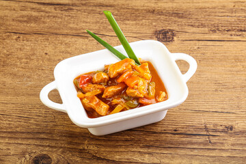 Meat goulash with vegetables