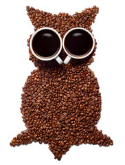 coffee cup beans drink espresso owl insomnia cafe mug cappuccino