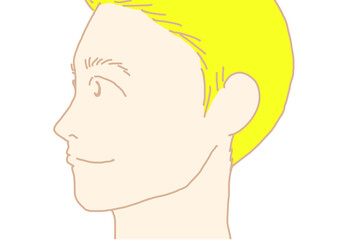 facial profile of a young man