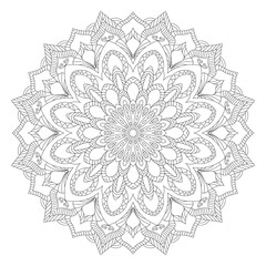 Transparent mandala vector artwork for coloring books