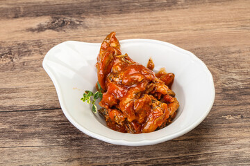 Canned anchovy in tomato sauce