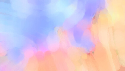 Obraz premium Soft watercolor wallpaper. Artistic painting with softly brushed colors. Pastel colors dabbed background. Painted abstract wall art.