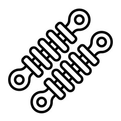 Automobile Shock Absorber Concept Vector Color Icon Design, Motor Vehicle Service and automobile repair shop Symbol, Lorry High Performance spare parts Sign, auto mechanic stock illustration