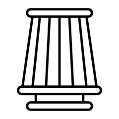 Conical air filter Concept Vector Color Icon Design, Motor Vehicle Service and automobile repair shop Symbol, Lorry spare parts Sign, auto mechanic stock illustration