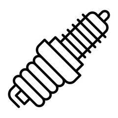 Spark plug with single side electrode concept Vector Color Icon Design, Motor Vehicle Service and automobile repair shop Symbol, Lorry spare parts Sign, auto mechanic stock illustration