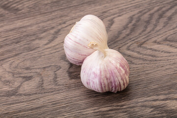 Fresh ripe and tasty garlic