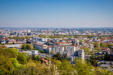 Obraz premium Vue de Lyon depuis Saint Just