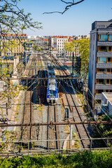 Voies de chemin de fer près de la gare de Lyon Perrache