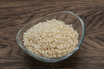 Raw arborio rice for Risotto