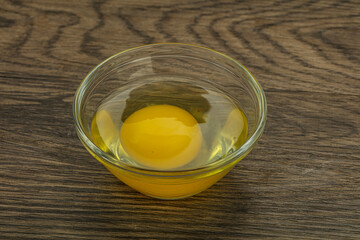 Raw Chicken egg in the bowl