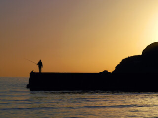 Naklejka na ściany i meble Fishing time in Majorca Island