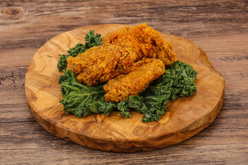 Hot fried crispy chicken wings