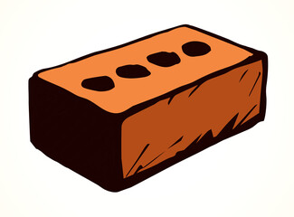 Brick. Vector drawing icon sign