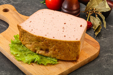 Homemade baked traditional meat loaf