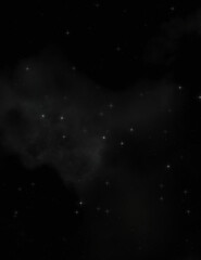 Star field in galaxy space with colorful nebula. Sci fi background of deep space. Ethereal wallpaper.