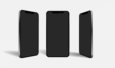 realistic smartphone mockup with front and back