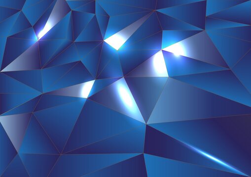 Abstract Blue Triangle Geometrical Background,