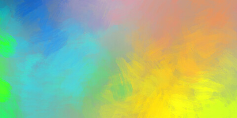 Creative background. Painted composition with vibrant brush strokes. Textured colorful painting. Paint brushed wallpaper.