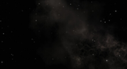 Star field in galaxy space with colorful nebula. Sci fi background of deep space. Ethereal wallpaper.