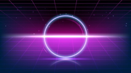 Neon color virtual reality space background