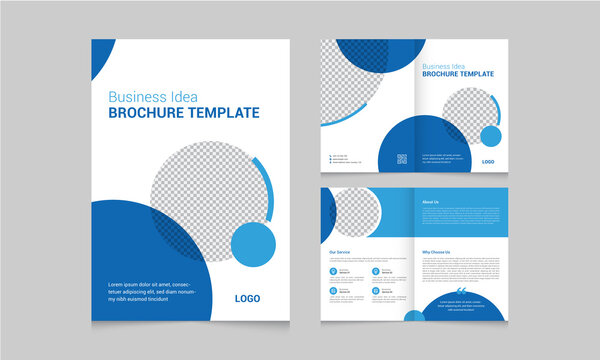 Bifold corporate brochure layout, Creative business Brochure template design